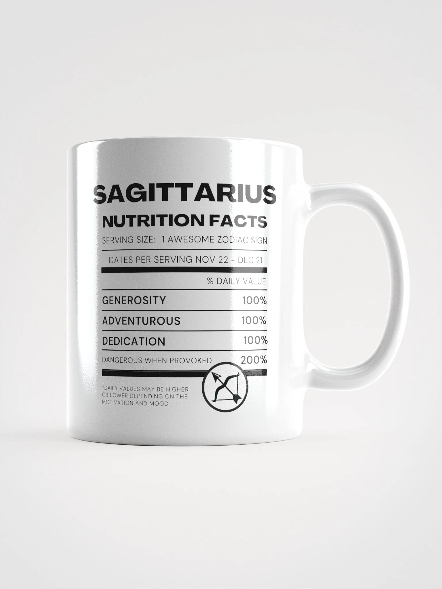 Sagittarius Nutrition Facts Mug product image (2)