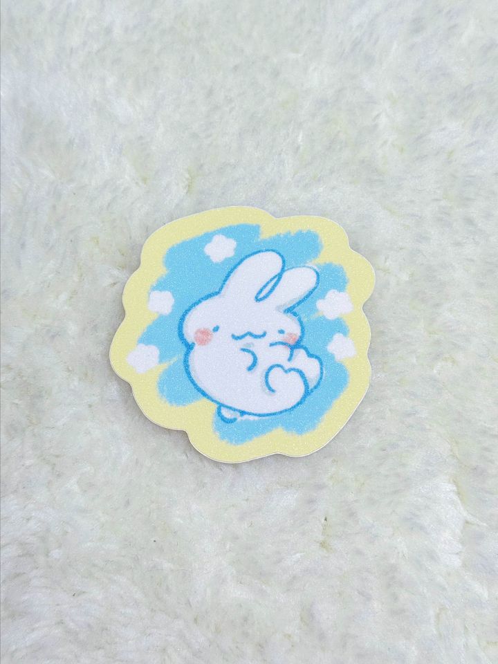 Doodle Bunni On Back Glitter Sticker product image (1)