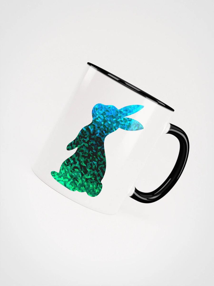 Blue & Green mosaic effect Rabbit Mug product image (4)