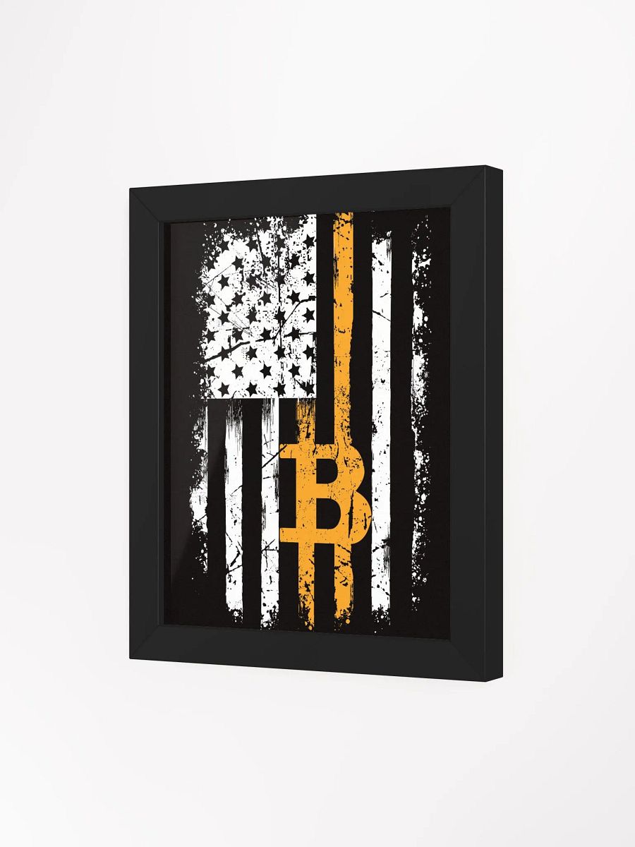 Bitcoin Flag Wall Art White product image (11)