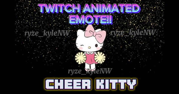 Twitch Animated Emote CHEER KITTY product image (1)