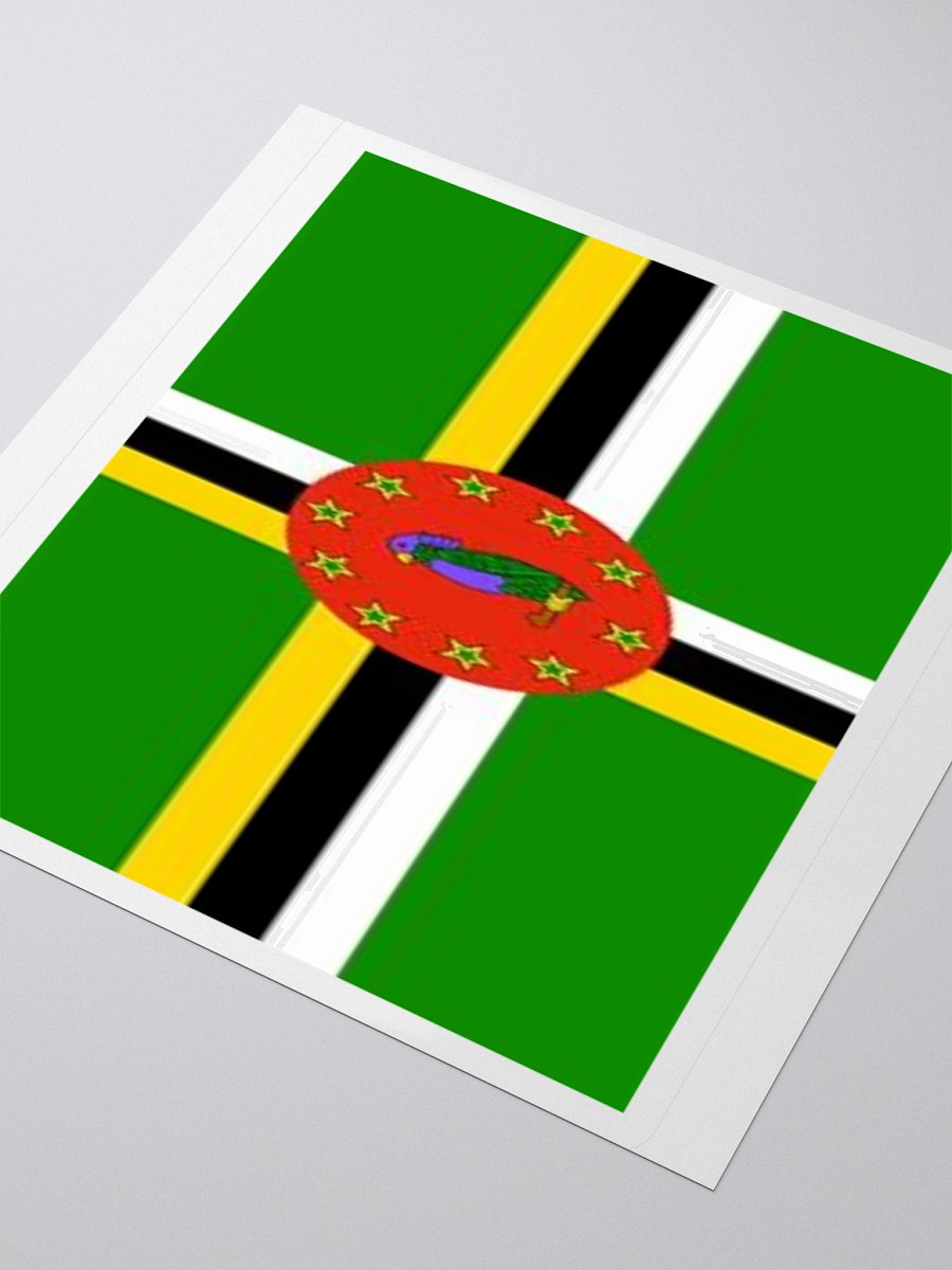 Dominica Flag Sticker | Ten Stars Design | Durable Vinyl | 3 Sizes product image (8)