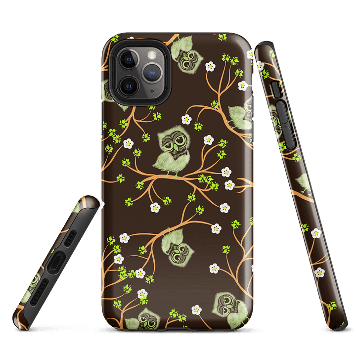 Whimsical Owl Branches iPhone® Tough Case product image (3)