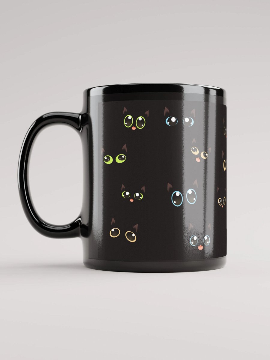 Black Cat Faces (Multicolor Eyes) Mug product image (6)