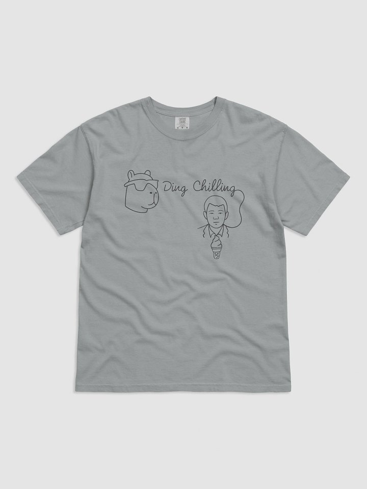 Ding Chilling [5b2] – Chill Capybara & Ice Cream Meme | Hand-Drawn Chess Humor | Black Line Art for Light Colors | T-Shirt product image (1)