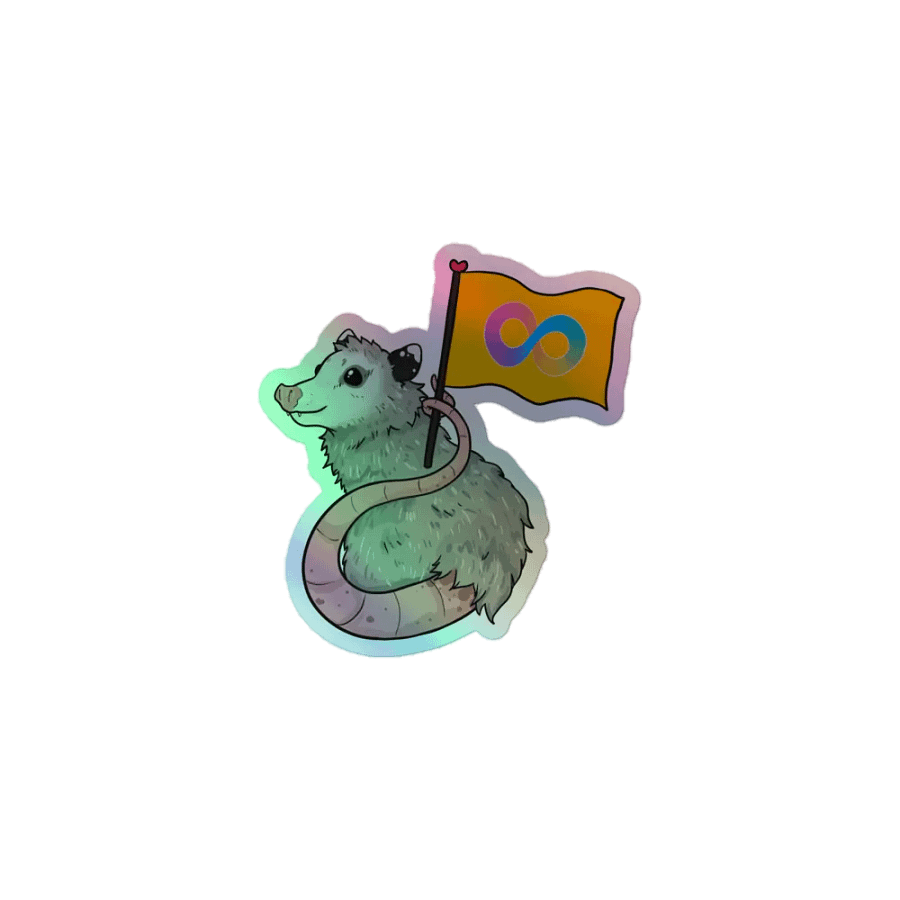 Autism Pride possum holographic stickers product image (1)