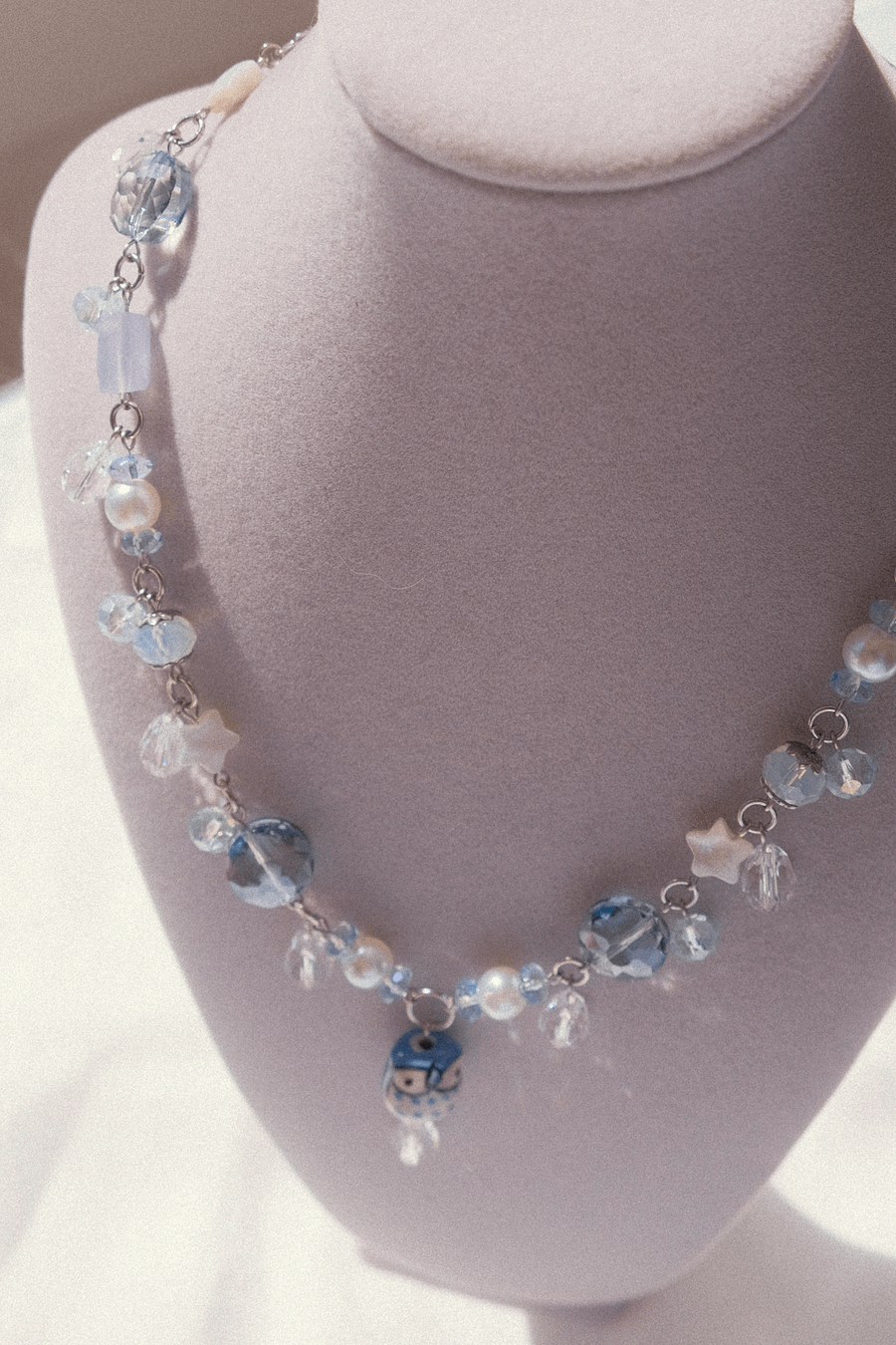 Owl of truth - Blue lace agate necklace 🦉 product image (4)