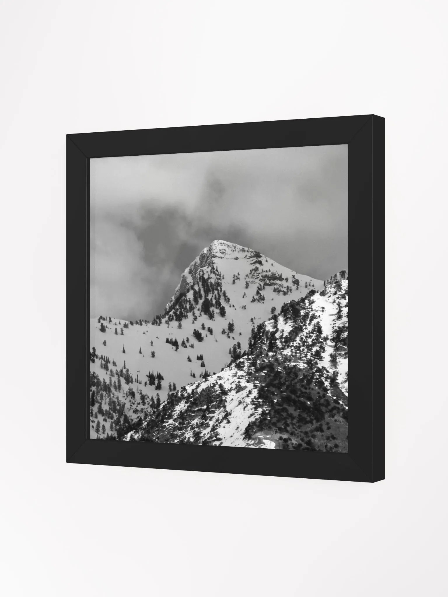 Black & White Framed High-Quality Matte Poster - Cherry Peak product image (2)