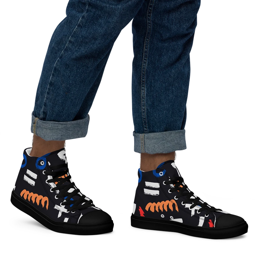 Geometry Men's High Top Canvas Shoes product image (34)