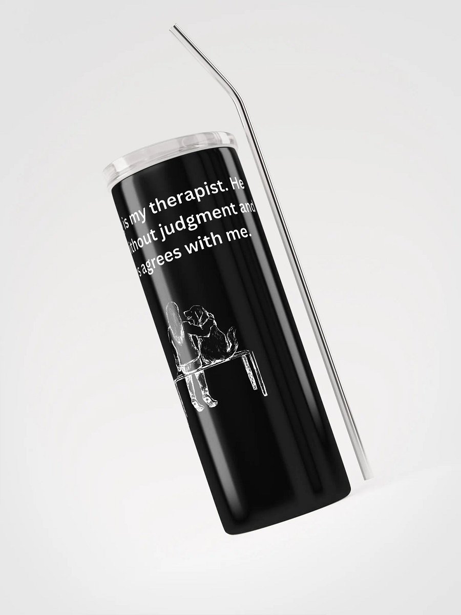 My Dog Is My Therapist Workaholic Tumbler product image (3)