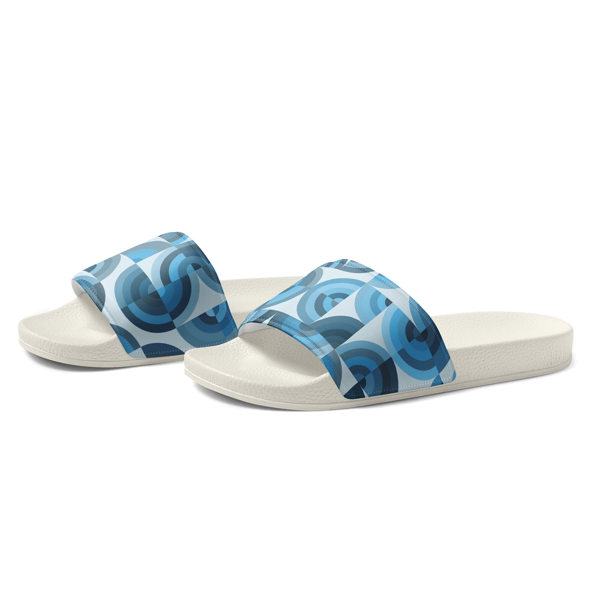 Zenith Blue Geometric Women's Slides product image (3)