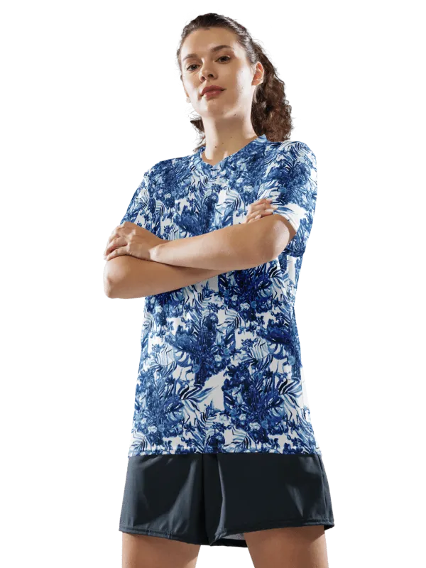 Azure Jungle | Recycled Unisex Sports Jersey product image (2)