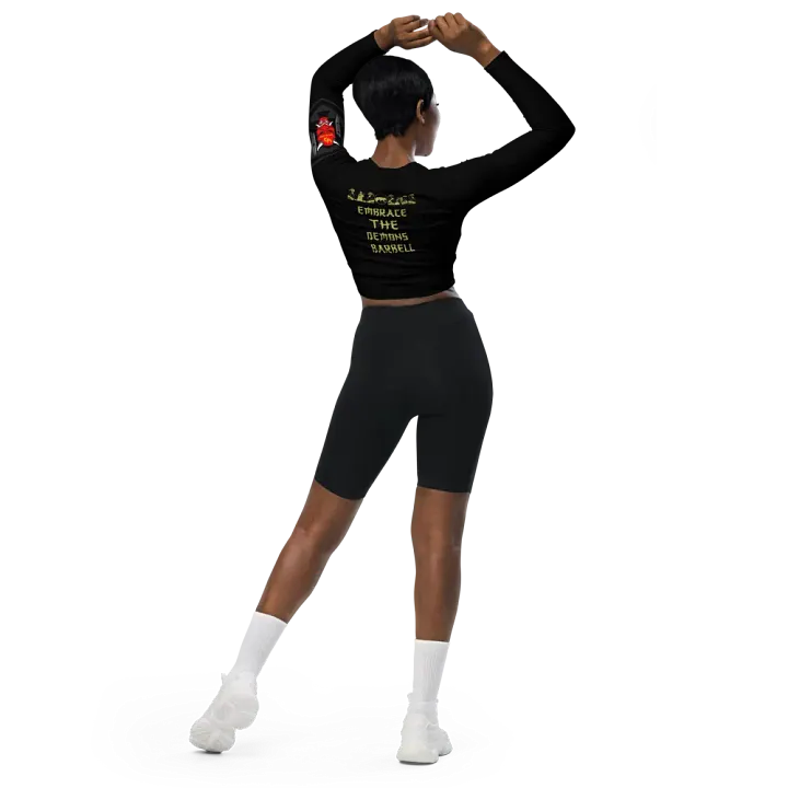 women oni crop top long sleeve (BLXK) product image (2)