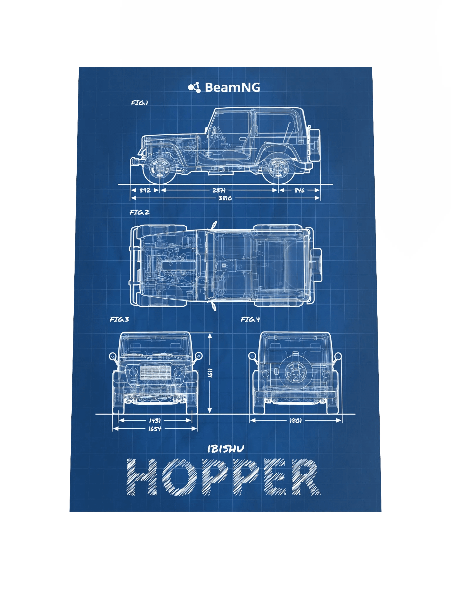 Ibishu Hopper Blueprint Poster product image (1)