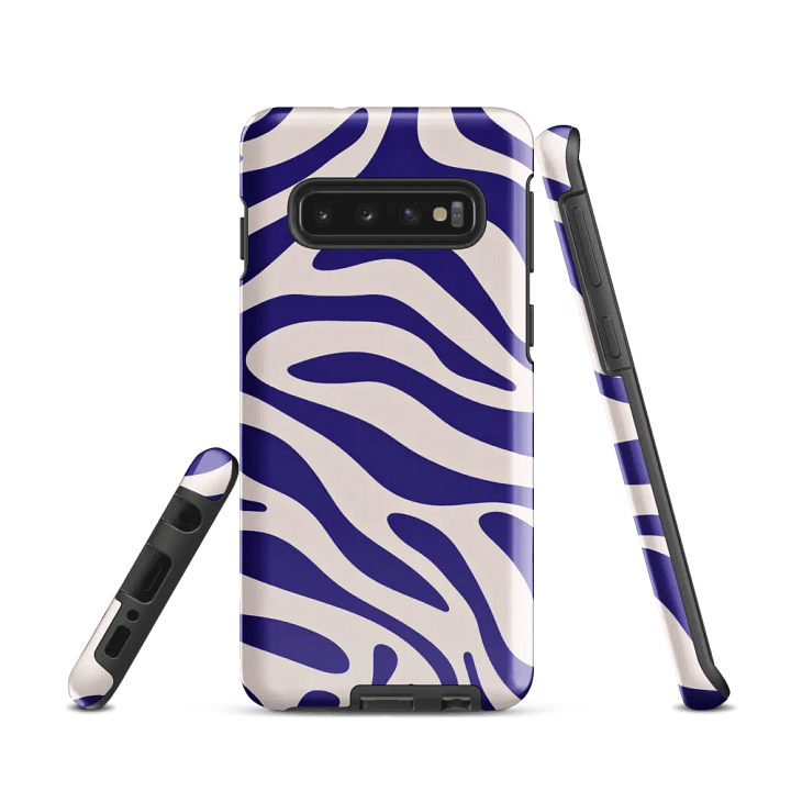 Wavy Lines (Blue and White) Tough Case for Samsung® product image (1)