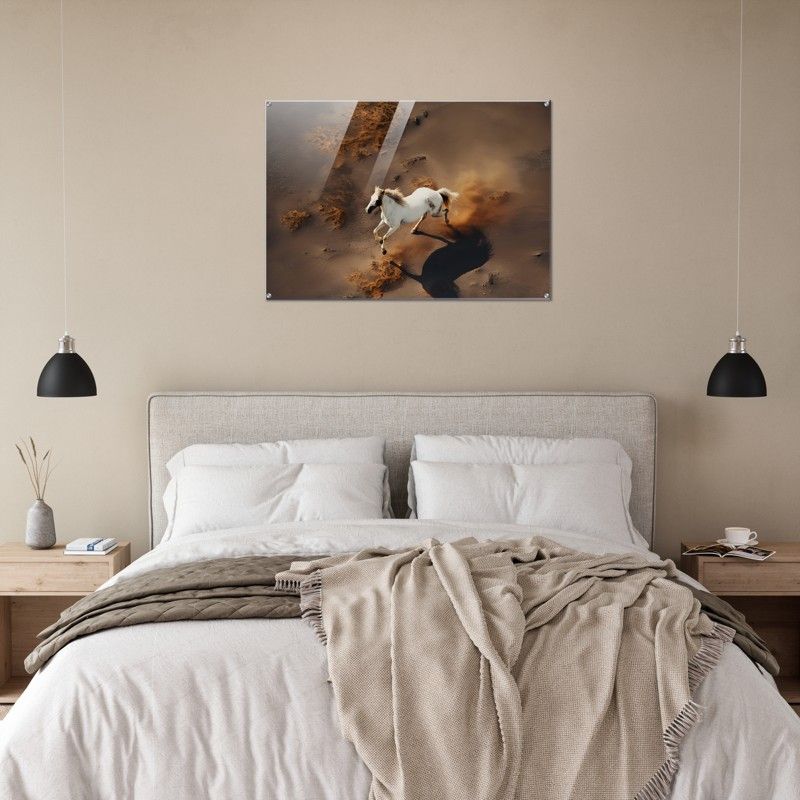 WHITE HORSE FACE GLOSSY ACRYLIC PRINT product image (5)