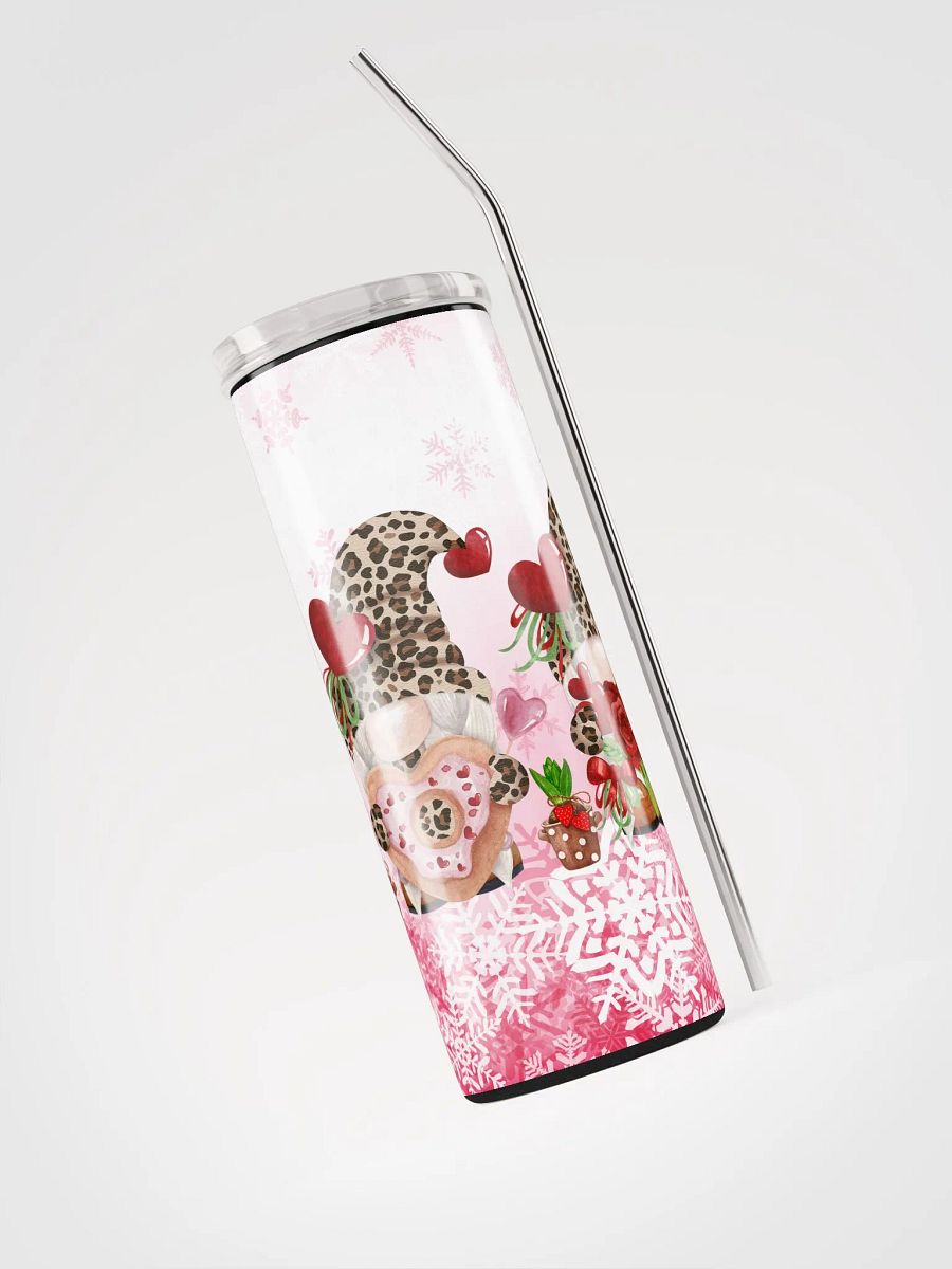 Embrace Love Every Sip: Valentine's Day Stainless Steel Tumbler with Reusable Straw product image (3)