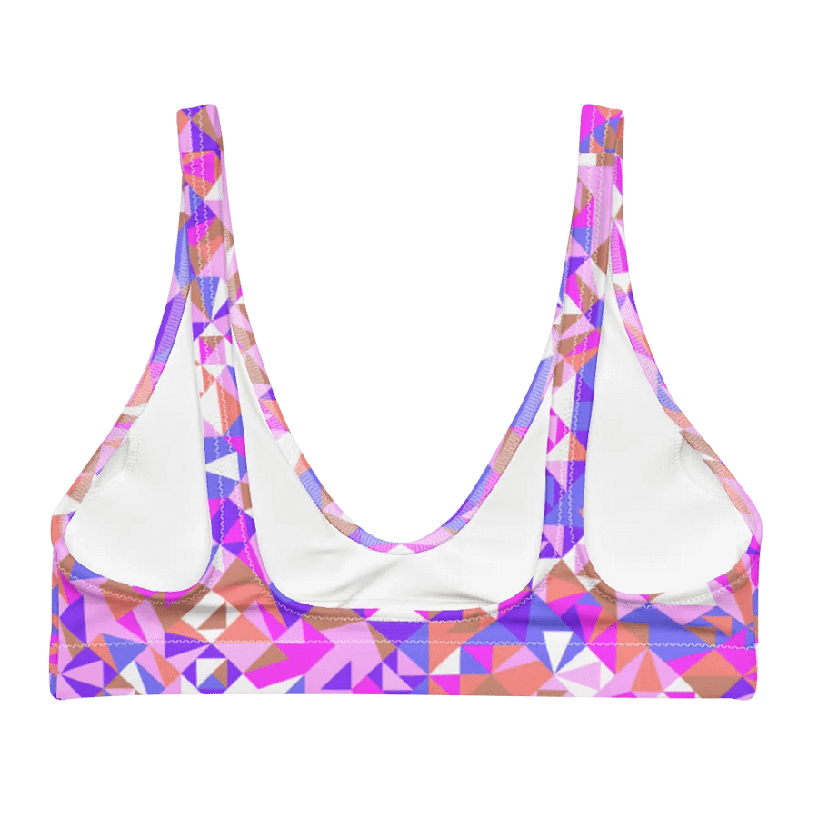Colorful Vector Patterns Design Padded Bikini Top - v6 product image (1)