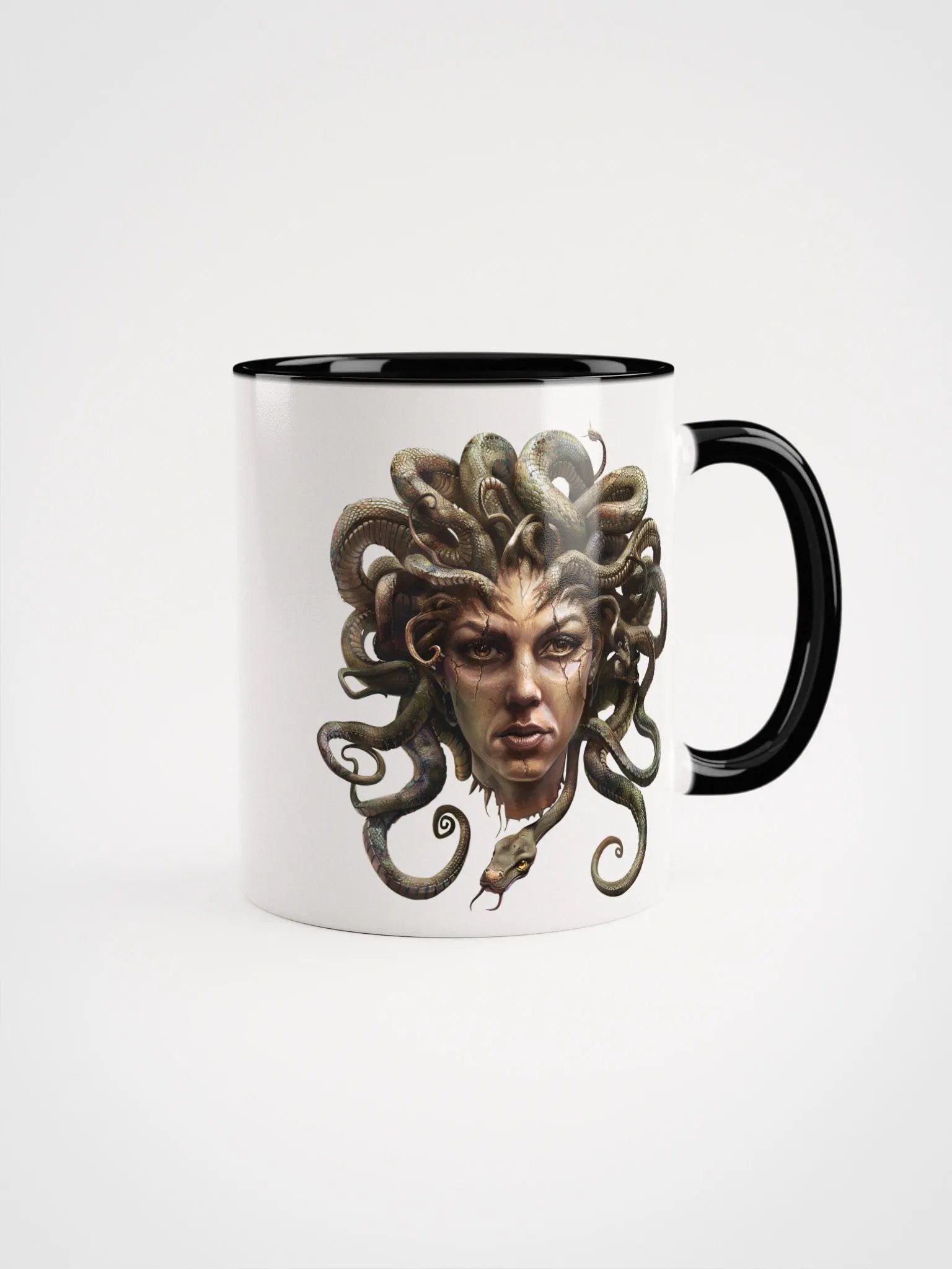 Medusa - The Gorgon - Ceramic Mug with Black Color Inside product image (2)