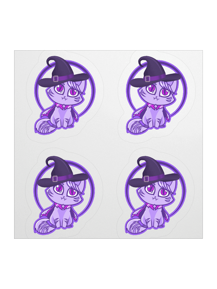 Spooky Witch Cat - Kiss Cut Stickers product image (1)