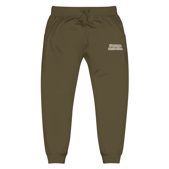 HABITUAL INSTIGATOR (brass bubble design) embroidered fleece joggers product image (6)