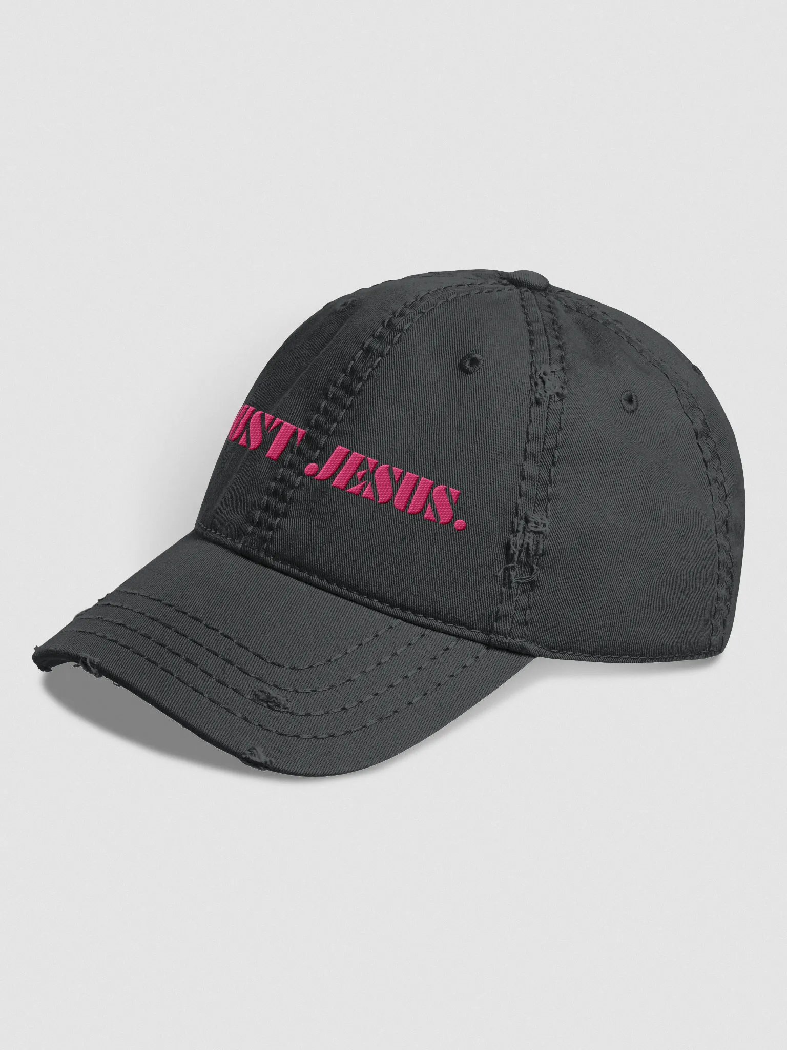 JUST JESUS PINK Distressed Hat product image (2)