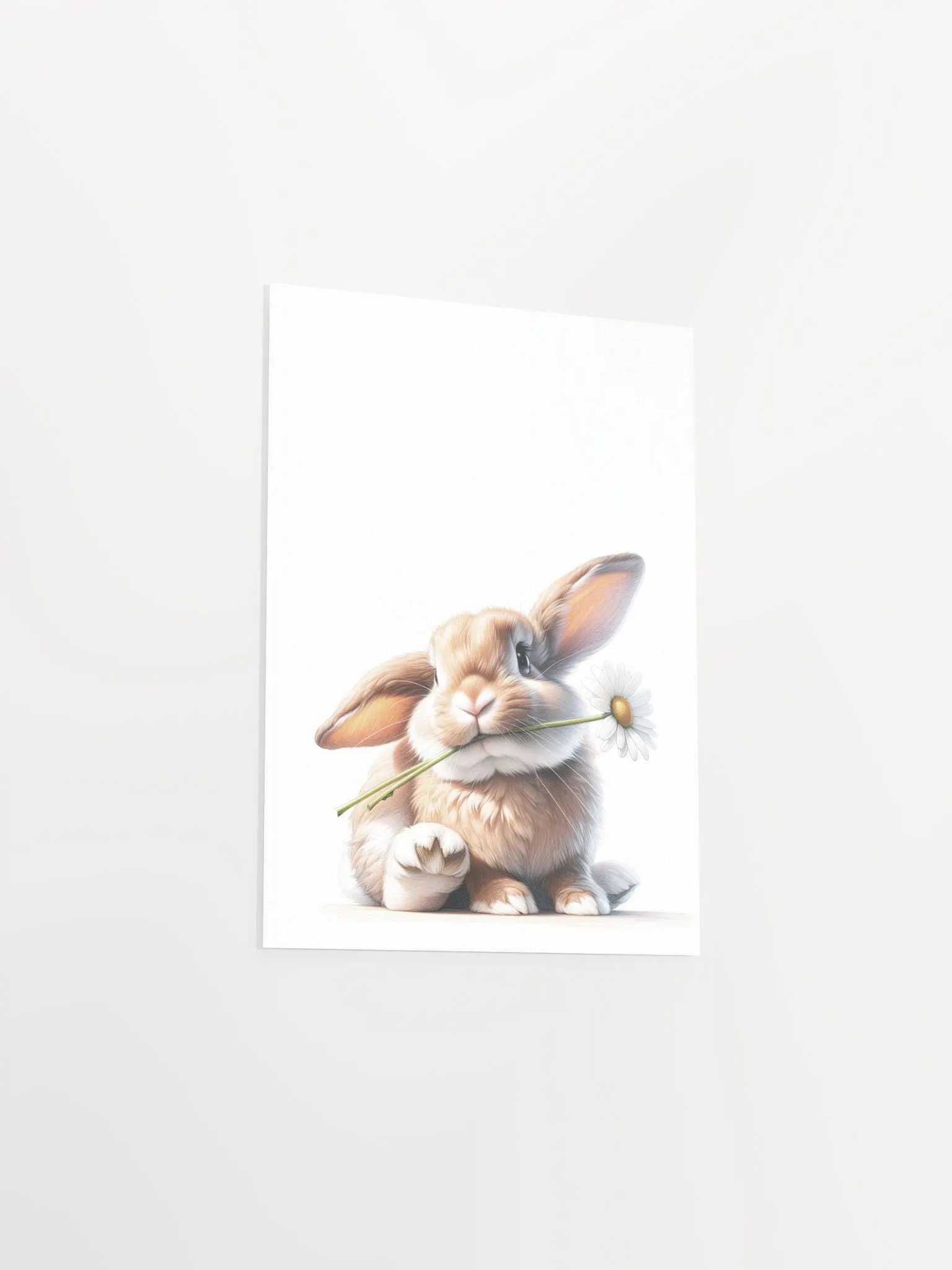Fluff Bunny and Daisy Nursery Print product image (4)