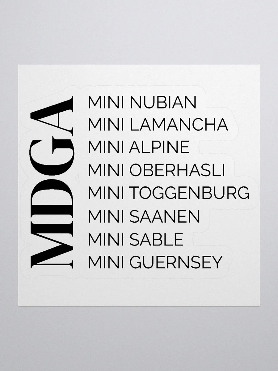MDGA Breeds sticker product image (1)