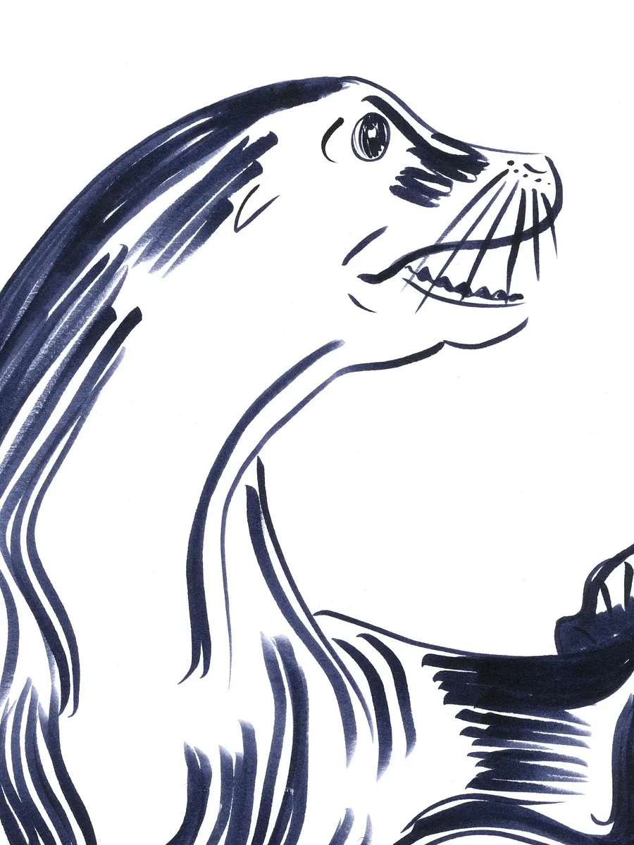 Happy Seal Original Drawing product image (2)