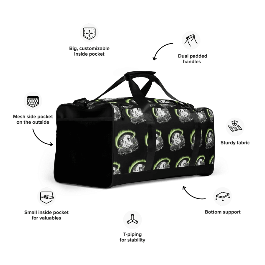 Save Me: A Plea from Planet Earth Black Duffle Bag 🌍 product image (5)