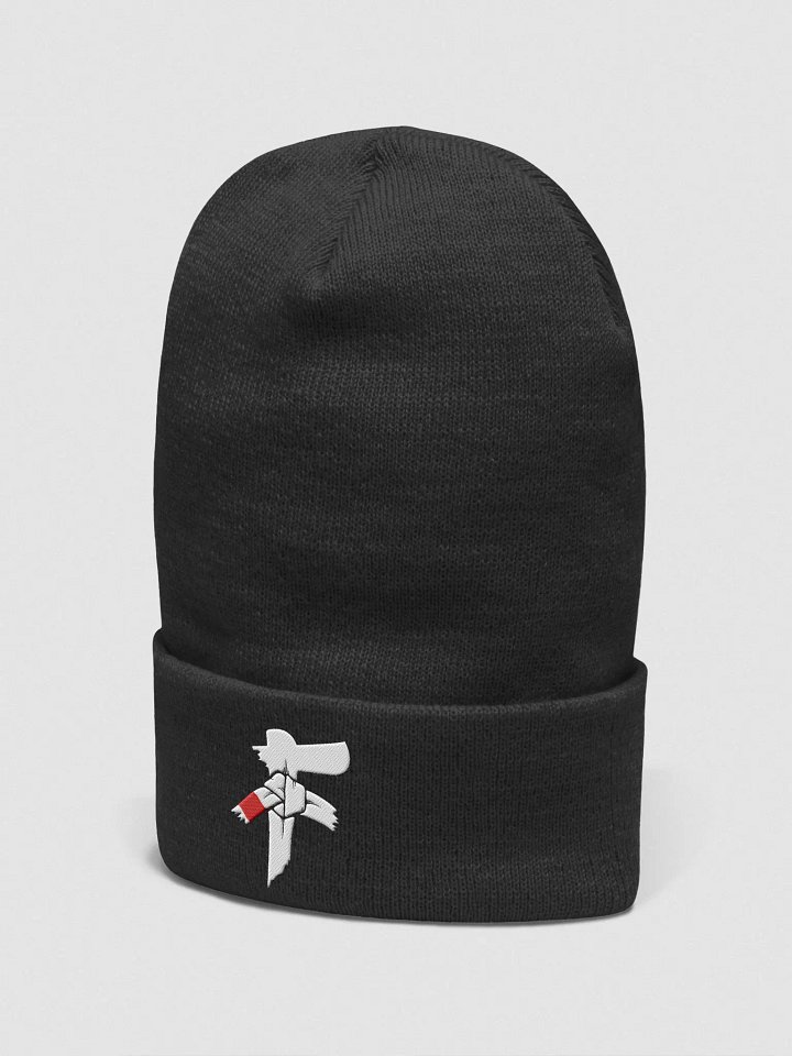 White "F" Logo Beanie product image (1)