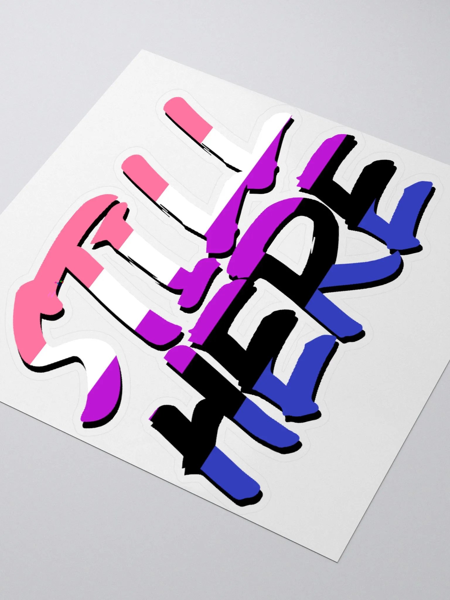 Still Here Sticker - Genderfluid version product image (3)