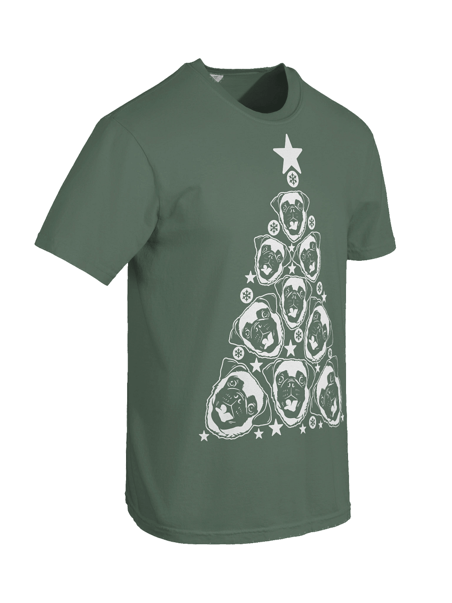 Pug(2) Christmas Tree T-Shirt product image (28)
