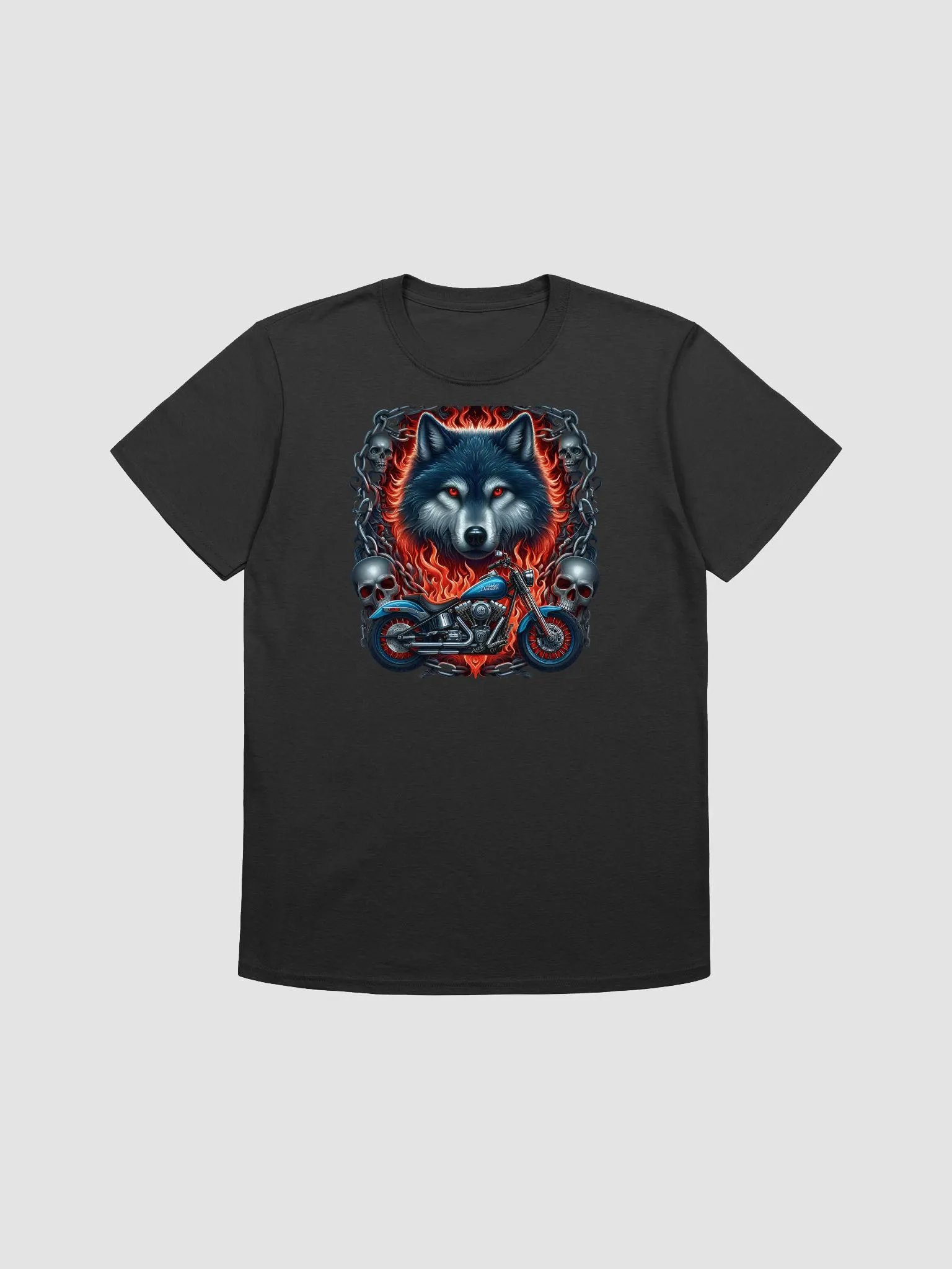 Inferno Wolf Motorcycle T-Shirt #47 product image (1)