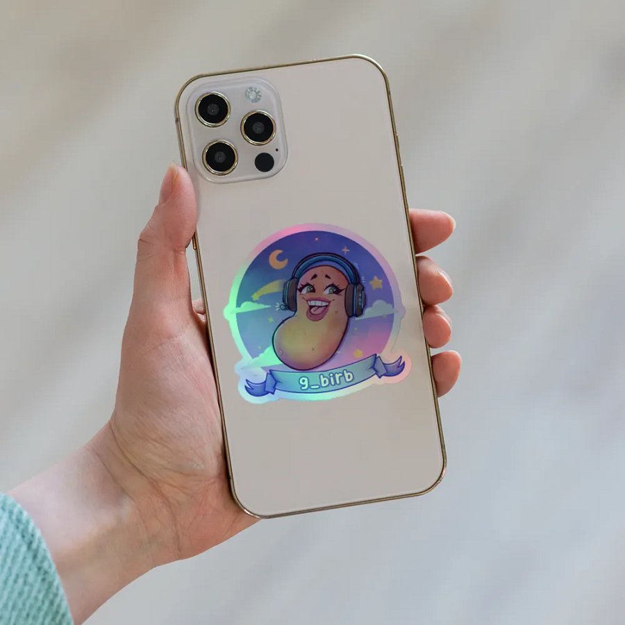 holographic logo sticker product image (8)