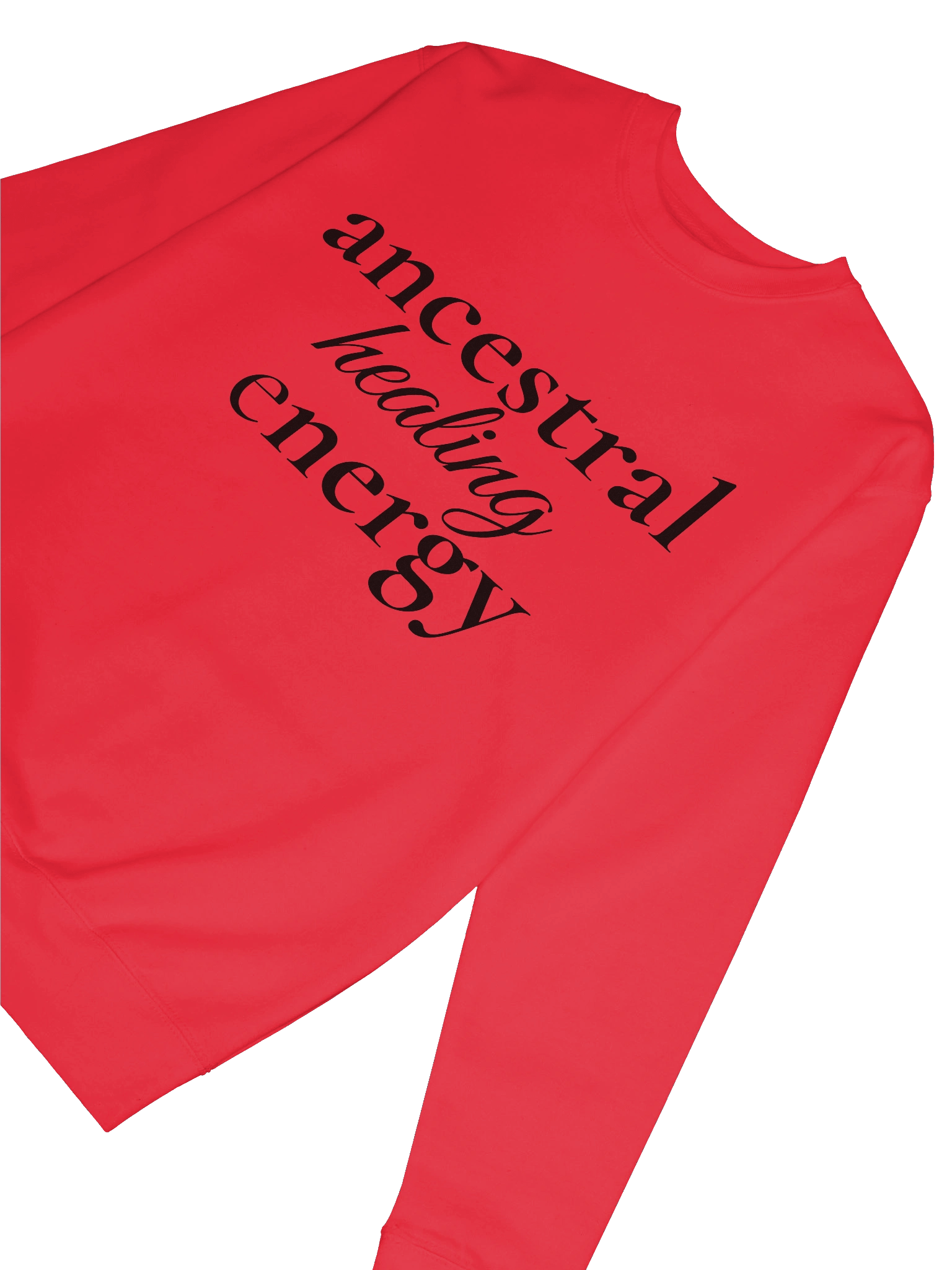 Ancestral Healing Energy — Spiritual Roots Unisex Sweater (Black Words) product image (6)