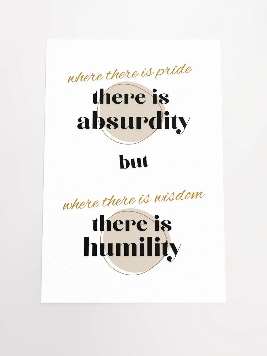 Wisdom & Humility Poster product image (1)