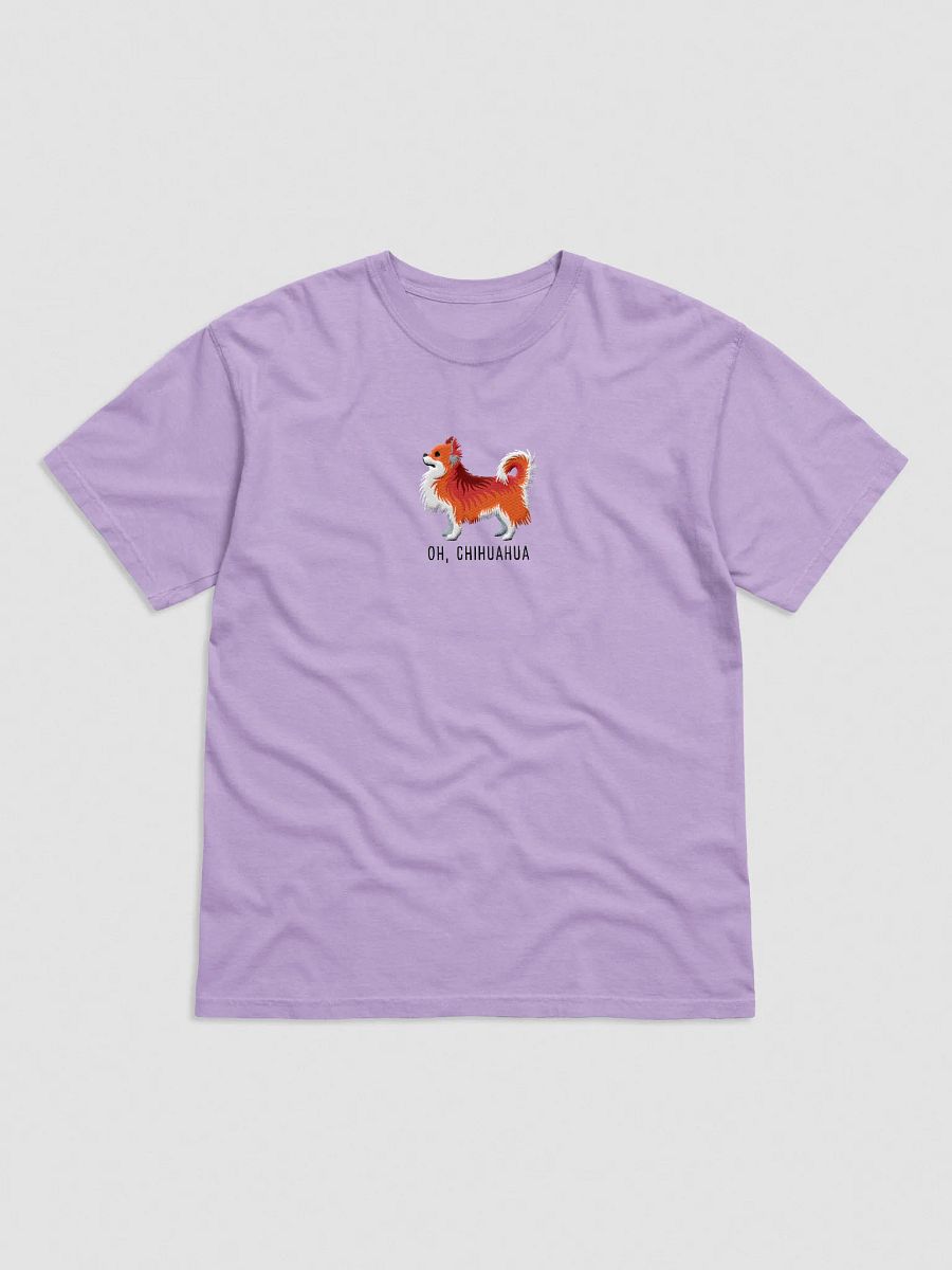 Oh, Chihuahua T-Shirt(Embroidered) of a Longhaired Chihuahua(Red) product image (33)