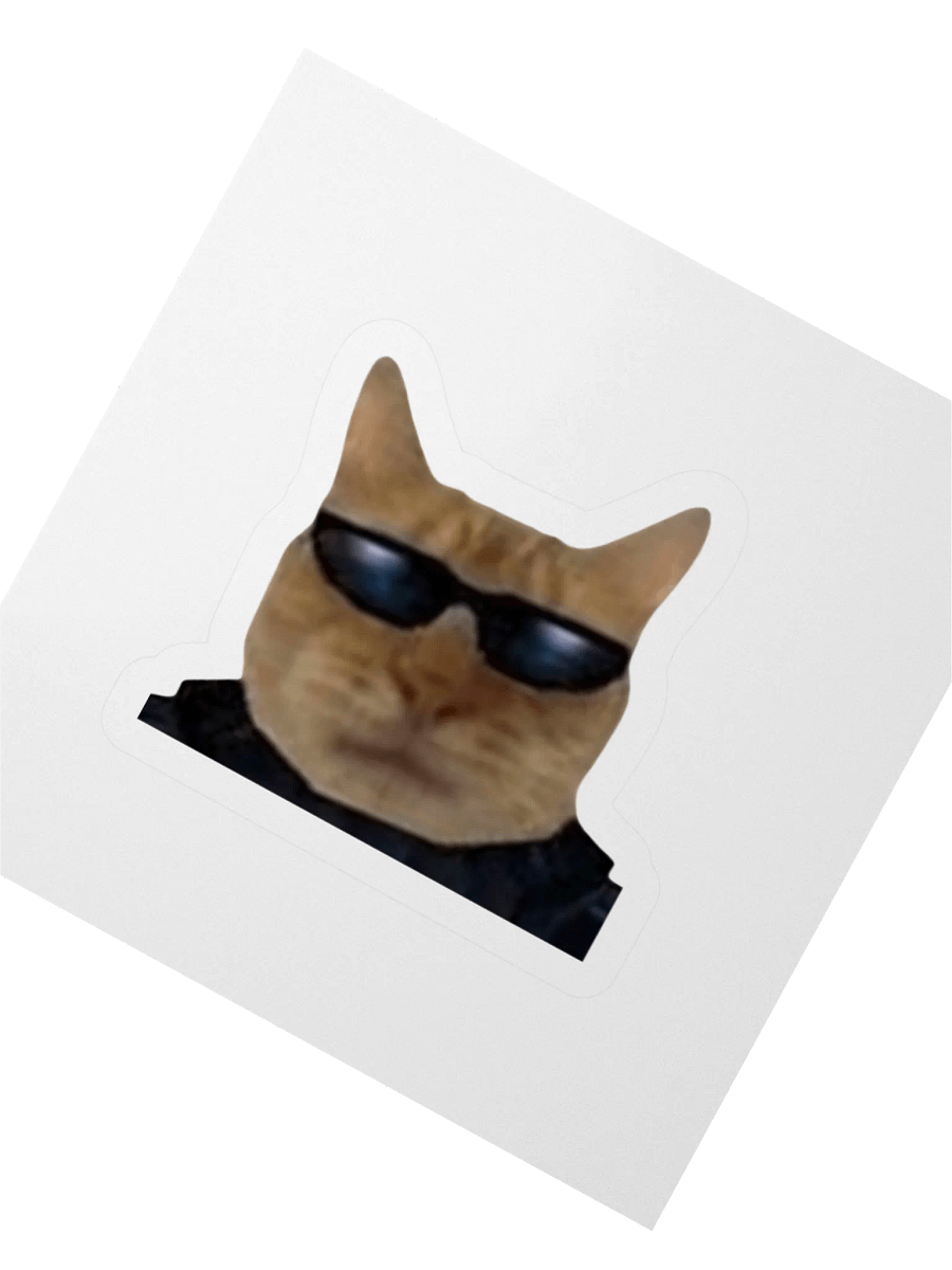 Cool Fuckin' Cat Sticker product image (2)