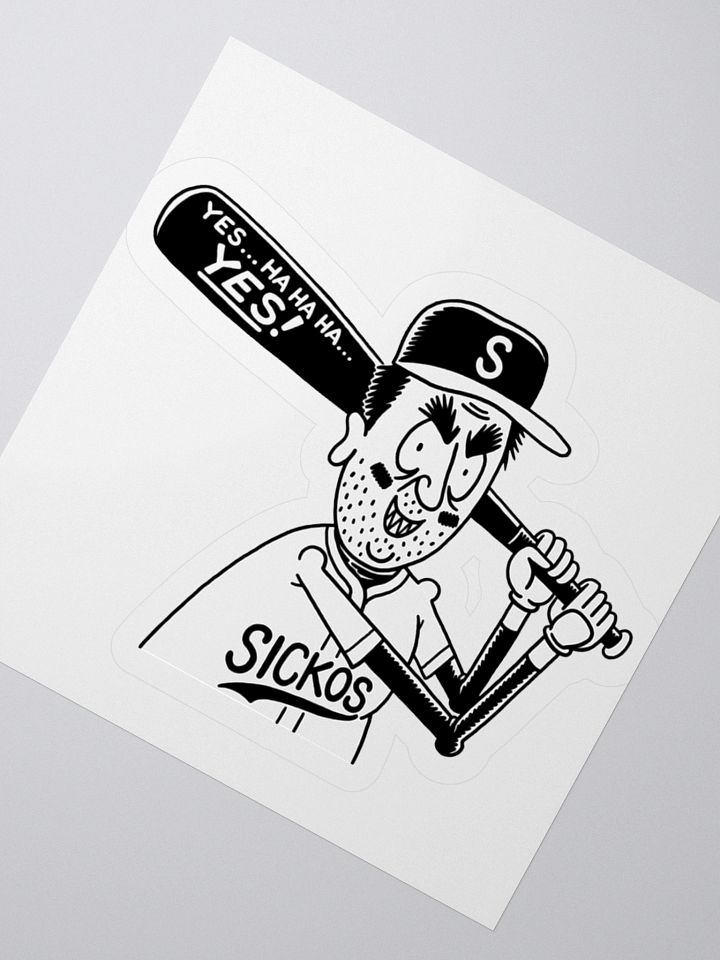 Sickos Baseball Character Sticker (3 Sizes) product image (4)