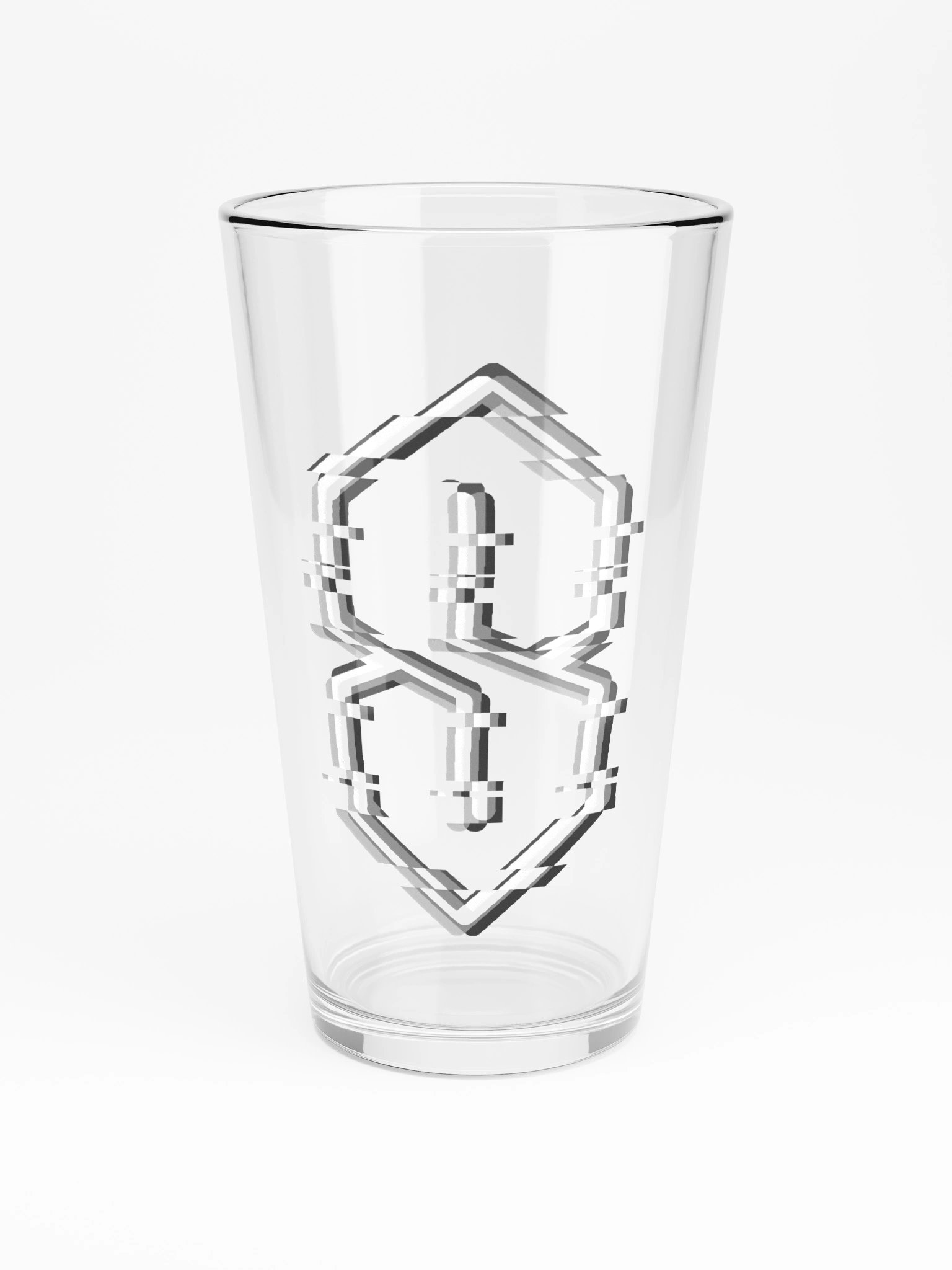 Monochrome Glitch Era Pint Glass product image (3)