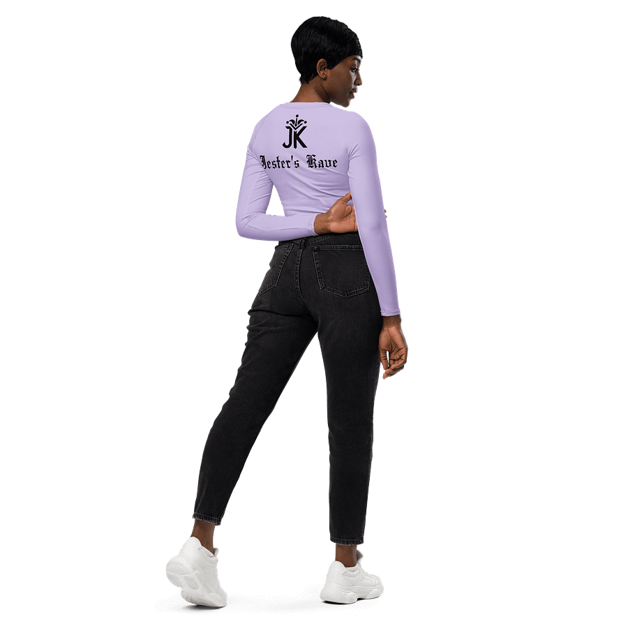 Shape Shenanigans Purple Long Sleeve Crop Top product image (7)