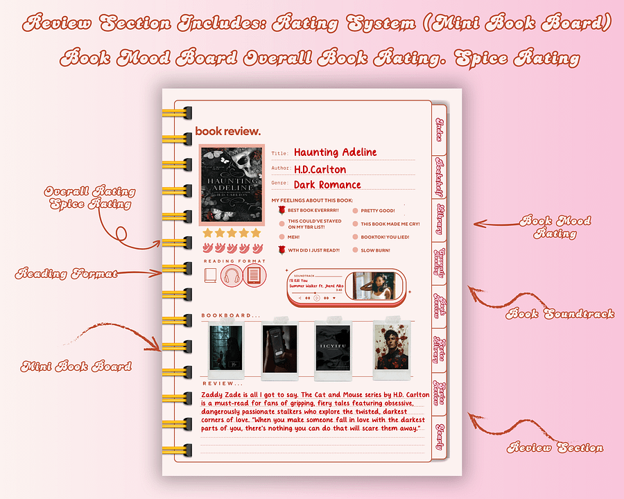 Bookish Baddies Reading Journal product image (3)