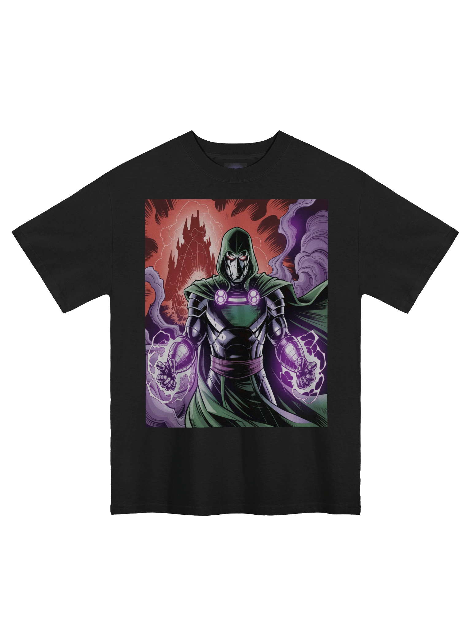 Dr. Doom's Scarlet Spire Vortex – Premium Oversized Faded T-Shirt product image (3)