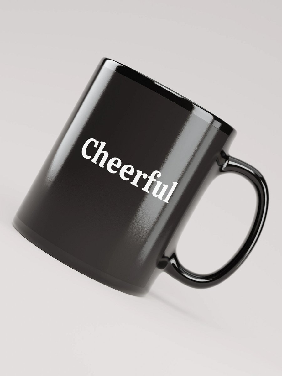 “Cheerful” My Vibe Black Ceramic Mug product image (3)
