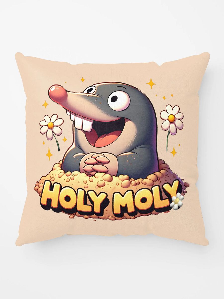 Holy Moly Cute Mole and Daisy Pillow Design product image (10)