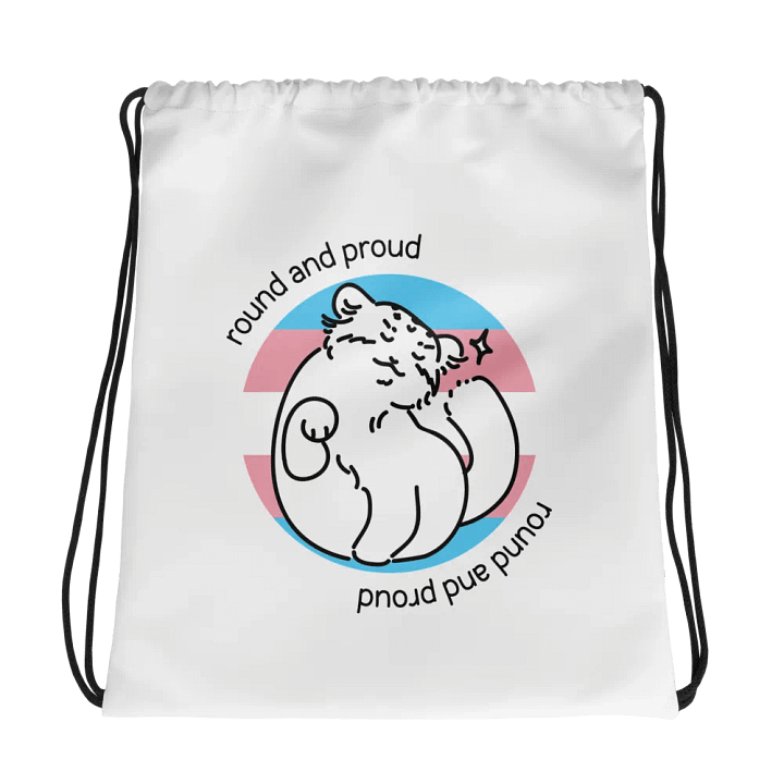 Round and Proud Manul Transgender Version - Drawstring Bag product image (1)