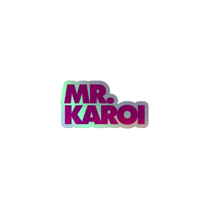 Mr. Karoi Pink Logo Holographic Sticker product image (1)