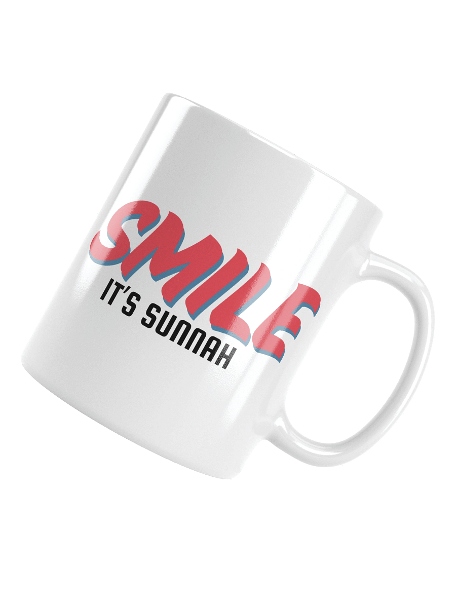 White "Smile It's Sunnah" Mug in Vivid Red product image (4)