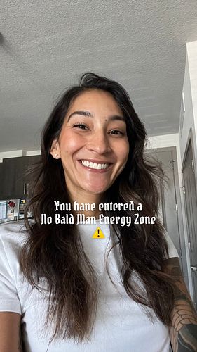 This is an Anti Bald Man Energy zone ⚠️

Women dont give a shit that you’re bald in terms of hair, we give a shit that your p...